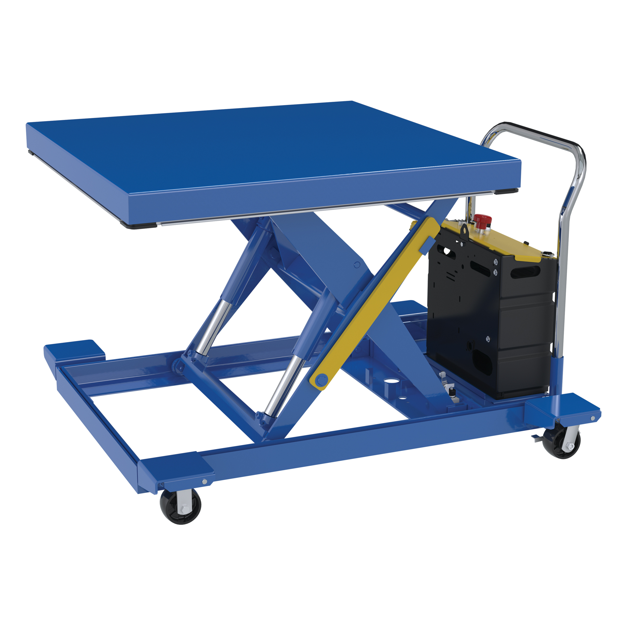 Vestil Steel DC Heavy Duty Low Profile Scissor Lift Carts 42 In. x 42 In. 2000 Lb. Capacity Blue